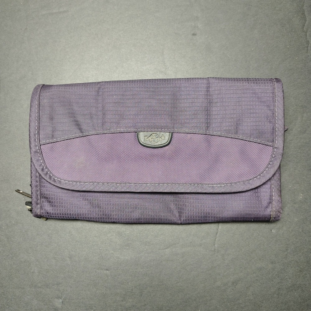 Eagle Creek Travel Wallet Purple Nylon Magnetic Flap Organizer